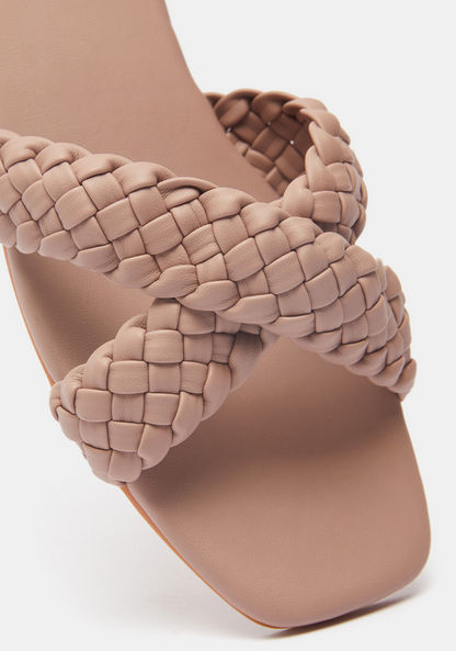 Celeste Weave Textured Cross Strap Sandals
