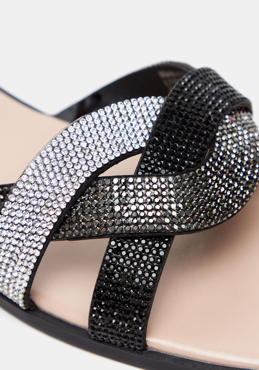 Celeste Women's Embellished Strap Slide Sandals-Women%27s Flat Sandals-image-3