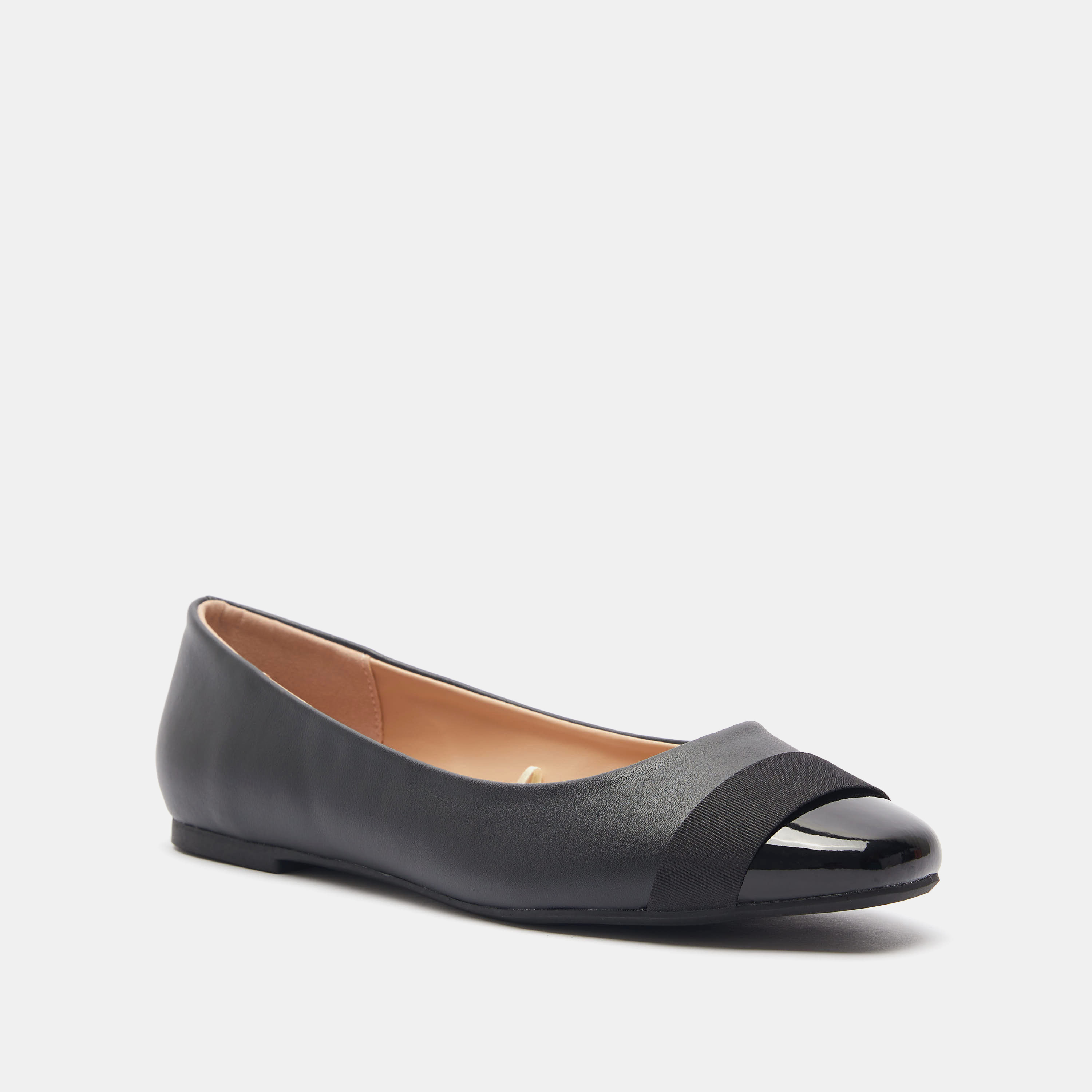 Celeste Women's Textured Round Toe Ballerina Shoes-women-shoes-ballerinas-image-1