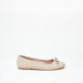 Celeste Women's Quilted Slip-On Round Toe Ballerina Shoes with Bow Detail-Women%27s Ballerinas-thumbnailMobile-0