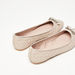 Celeste Women's Quilted Slip-On Round Toe Ballerina Shoes with Bow Detail-Women%27s Ballerinas-thumbnailMobile-2