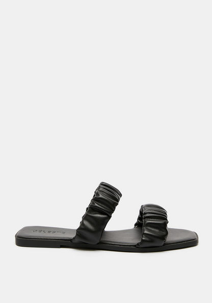 Celeste Women's Ruched Slip-On Slide Sandals-Women%27s Flat Sandals-image-0
