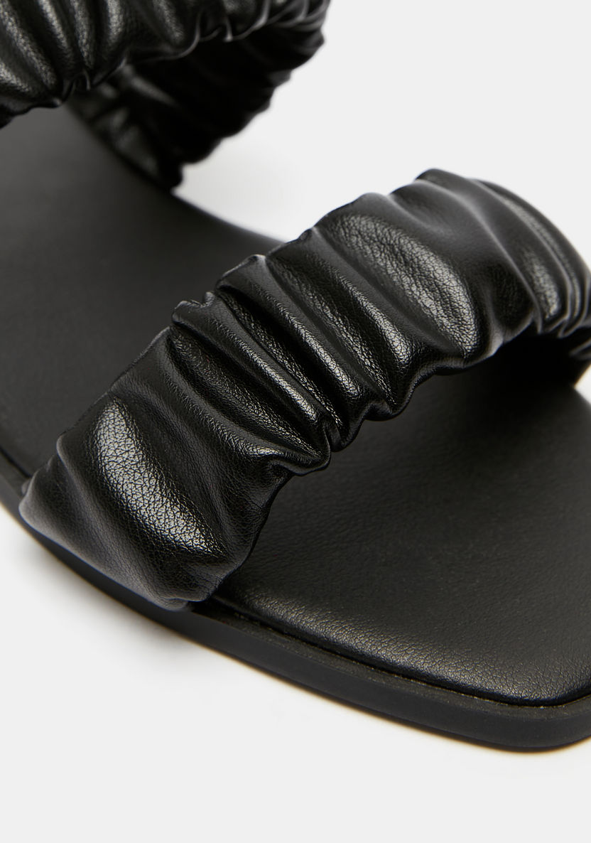Celeste Women's Ruched Slip-On Slide Sandals-Women%27s Flat Sandals-image-3