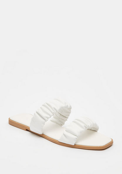 Celeste Women's Ruched Slip-On Slide Sandals-Women%27s Flat Sandals-image-1