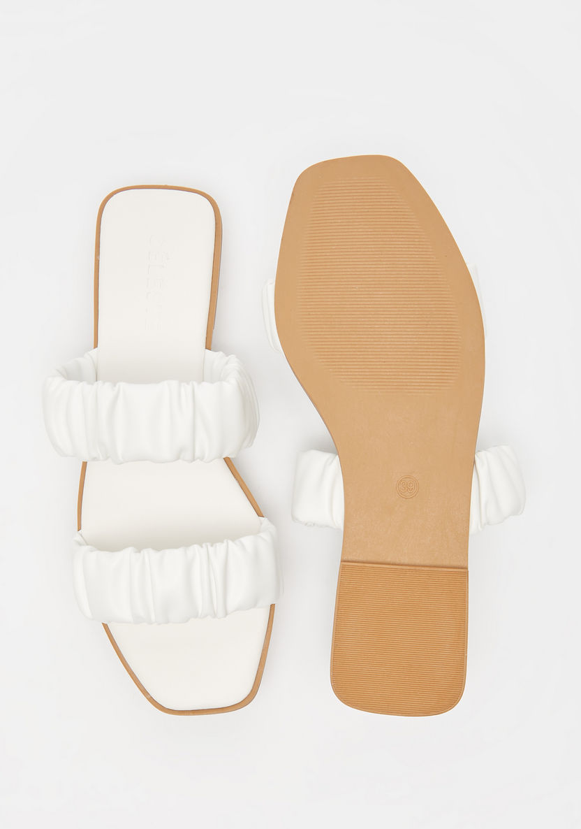 Celeste Women's Ruched Slip-On Slide Sandals-Women%27s Flat Sandals-image-4