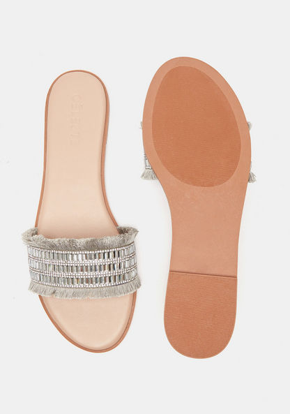 Celeste Women's Embellished Slip-On Sandals-Women%27s Flat Sandals-image-4
