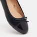 Celeste Textured Ballerina Shoes with Bow Accent-Women%27s Ballerinas-thumbnailMobile-3