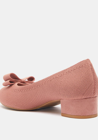 Celeste Women's Slip-On Shoes with Block Heels and Bow Accent