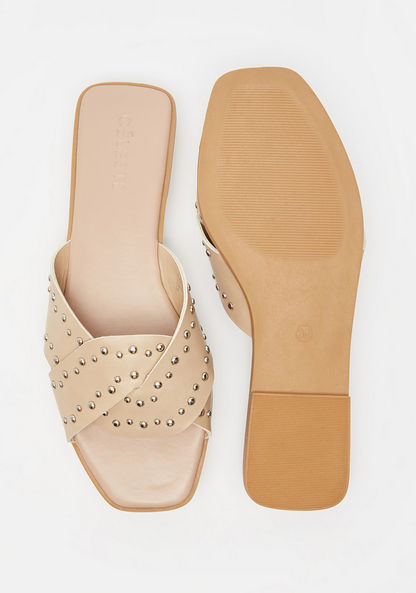 Celeste Women's Studded Slip-On Slide Sandals