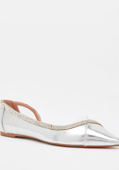 Celeste Women's Embellished Pointed Toe Ballerina Shoes-Women%27s Ballerinas-image-0