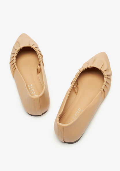Celeste Women's Slip-On Ballerina Shoes with Ruffle Detail-Women%27s Ballerinas-image-2