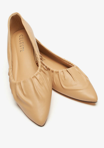 Celeste Women's Slip-On Ballerina Shoes with Ruffle Detail