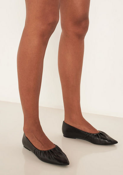 Celeste Women's Slip-On Ballerina Shoes with Ruffle Detail-Women%27s Ballerinas-image-0