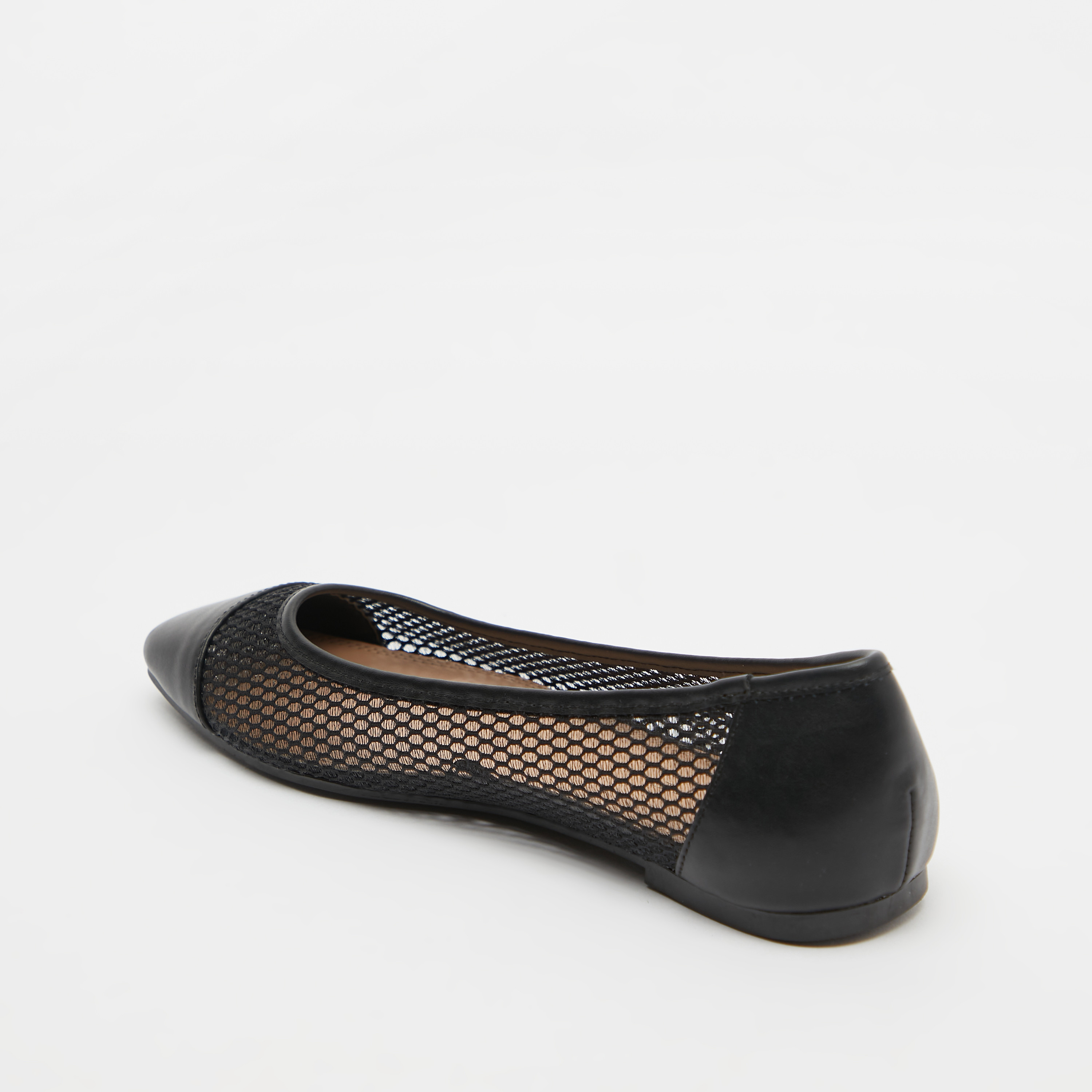 حذاء باليرينا بمقدمة مربعة بتفاصيل شبكية من سيليست-women-shoes-ballerinas-image-4