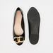 Celeste Women's Slip-On Ballerina Shoes with Chainlink Accent-Women%27s Ballerinas-thumbnailMobile-4