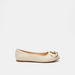 Celeste Women's Slip-On Ballerina Shoes with Chainlink Accent-Women%27s Ballerinas-thumbnail-0