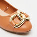 Celeste Women's Slip-On Ballerina Shoes with Chainlink Accent-Women%27s Ballerinas-thumbnailMobile-3