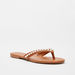 Celeste Women's Slip-On Thong Sandals with Pearl Detailing-Women%27s Flat Sandals-thumbnail-1