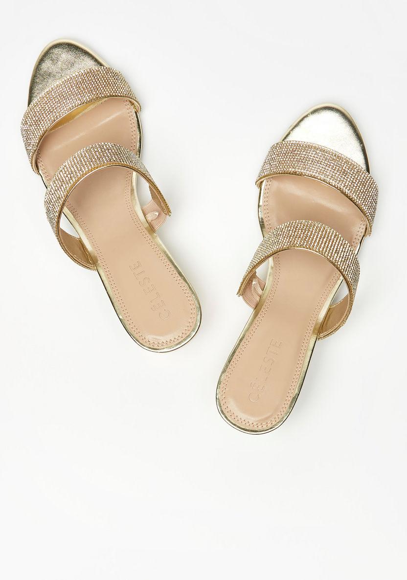 Celeste Women's Embellished Slip-On Sandals with Wedge Heels-Women%27s Heel Sandals-image-1