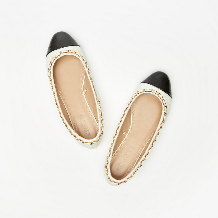Celeste Women's Quilted Slip-On Round Toe Ballerina Shoes