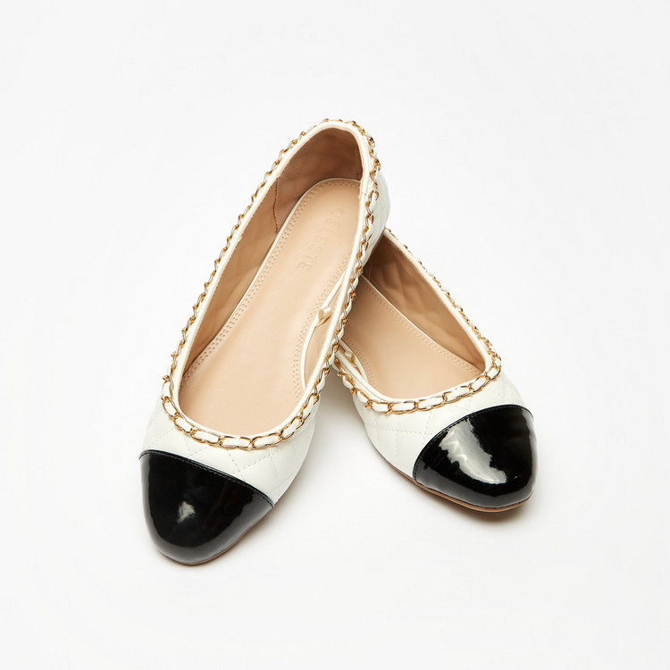 Celeste Women's Quilted Slip-On Round Toe Ballerina Shoes