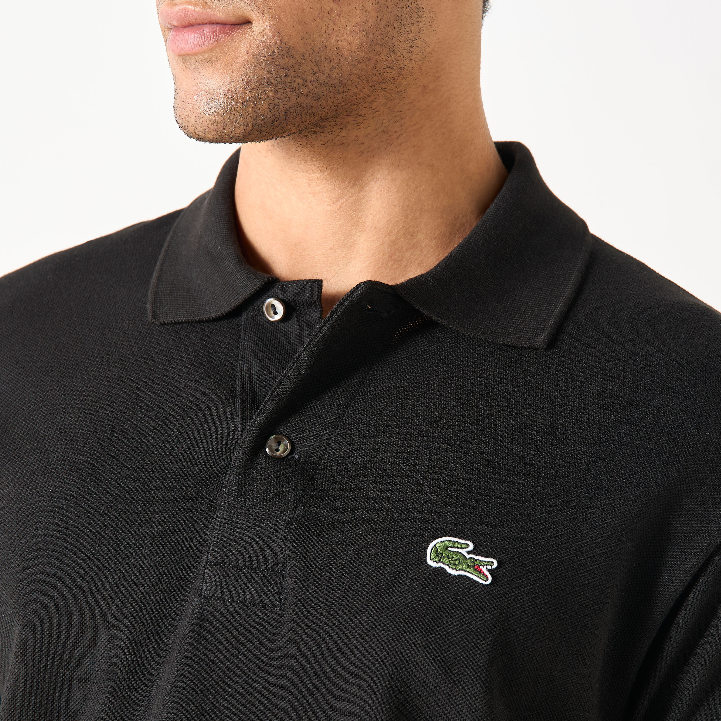 Lacoste Solid Polo T-shirt with Short Sleeves-men-clothing-tshirtsandpolos-polos-image-3
