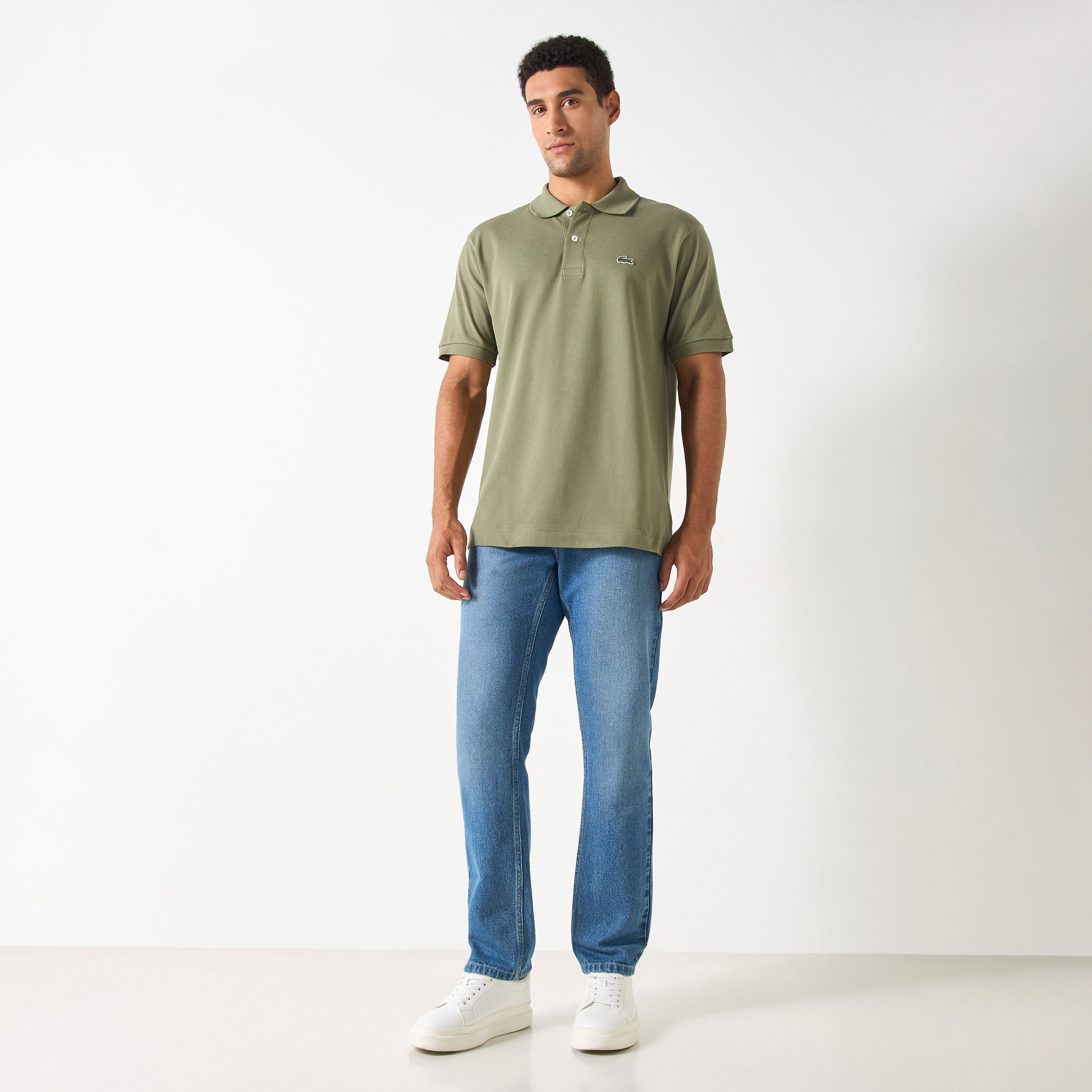 Lacoste Logo Applique Polo T-shirt with Short Sleeves-men-clothing-tshirtsandpolos-polos-image-2