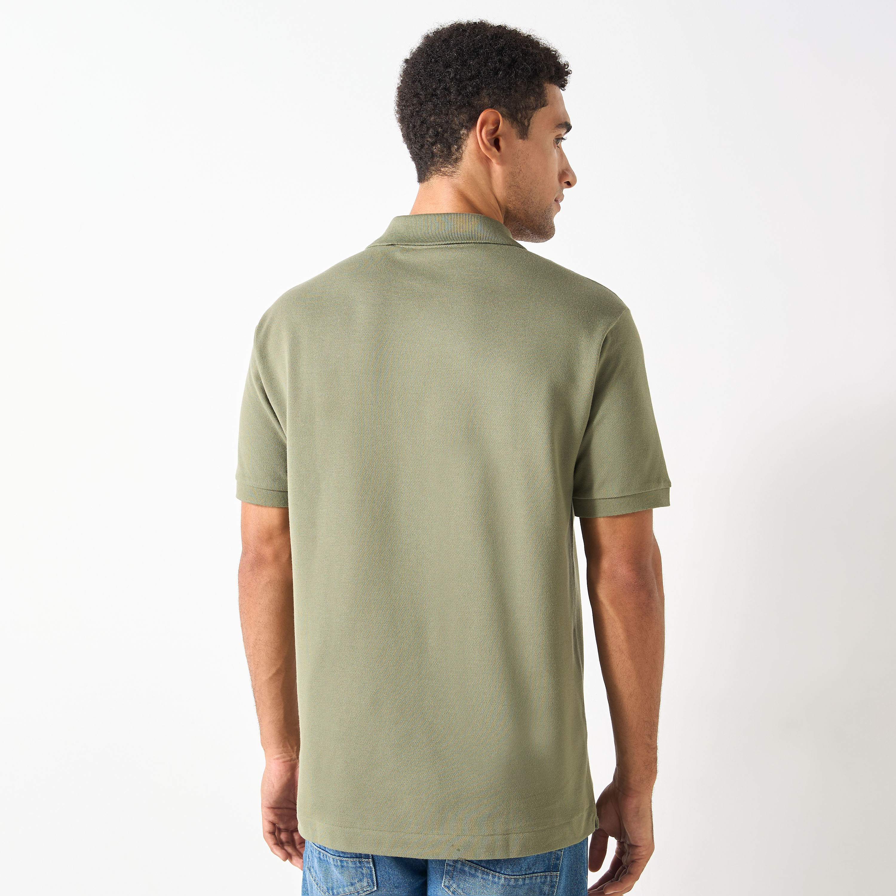 Lacoste Logo Applique Polo T-shirt with Short Sleeves-men-clothing-tshirtsandpolos-polos-image-5