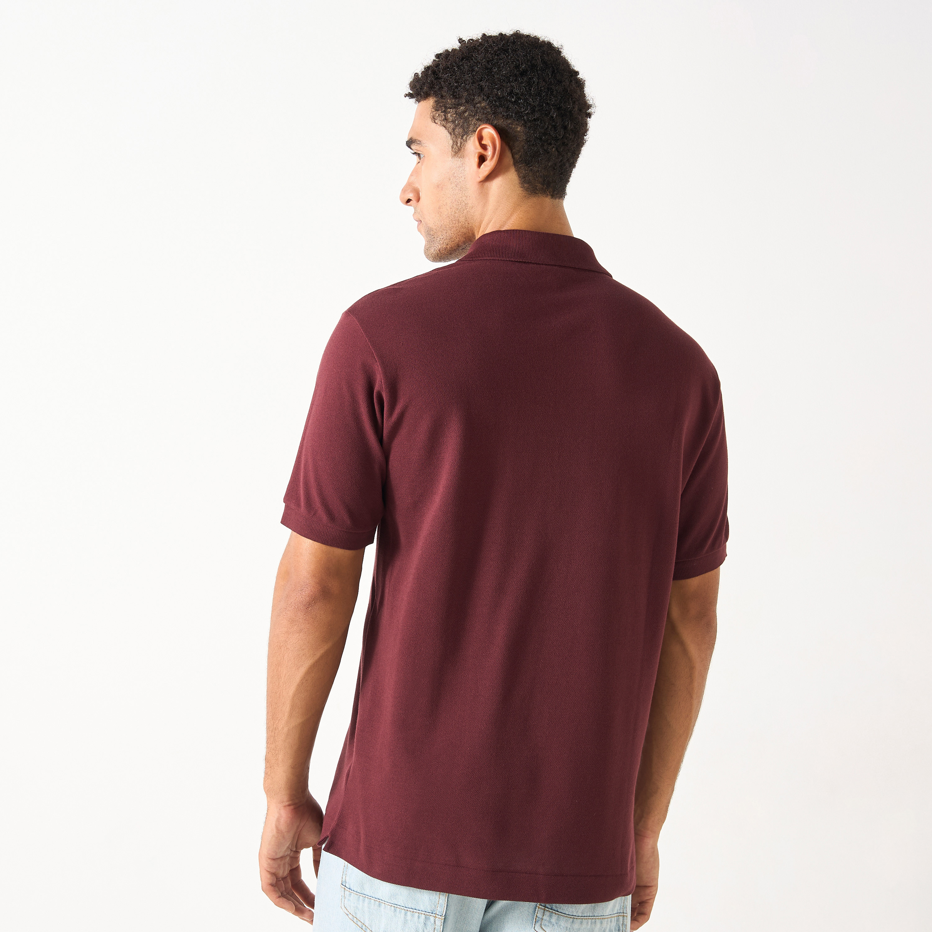 Lacoste Logo Applique Polo T-shirt with Short Sleeves-men-clothing-tshirtsandpolos-polos-image-5