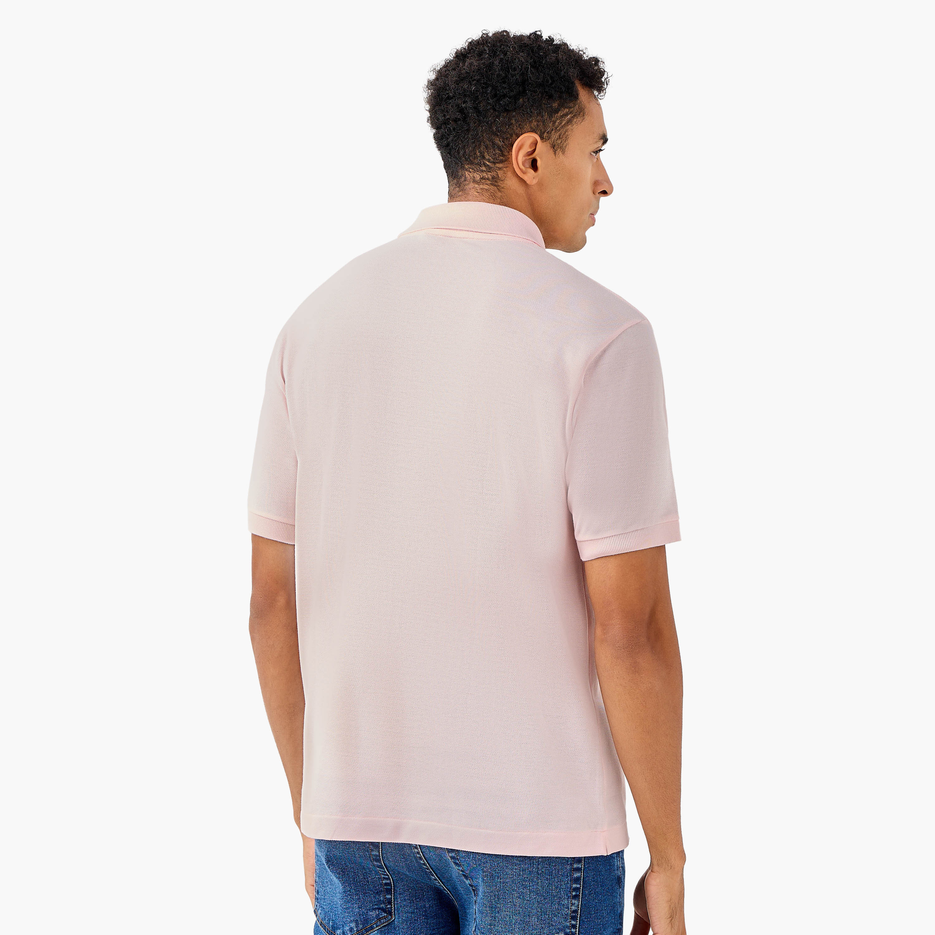 Lacoste Solid Polo T-shirt with Short Sleeves-men-clothing-tshirtsandpolos-polos-image-3
