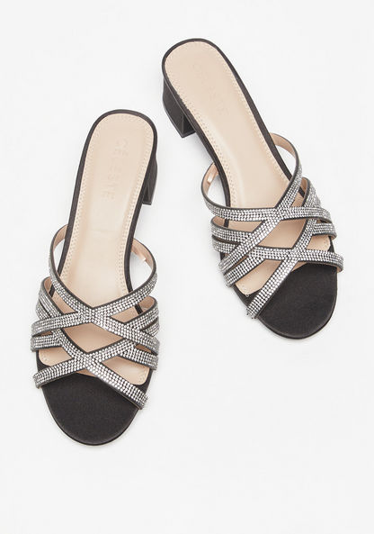 Celeste Women's Heat-Sealed Embellished Block Heel Sandals