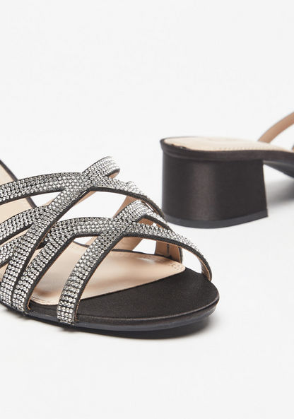 Celeste Women's Heat-Sealed Embellished Block Heel Sandals
