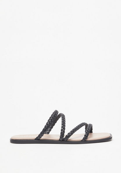 Celeste Women's Braided Slip-On Slide Sandals-Women%27s Flat Sandals-image-0