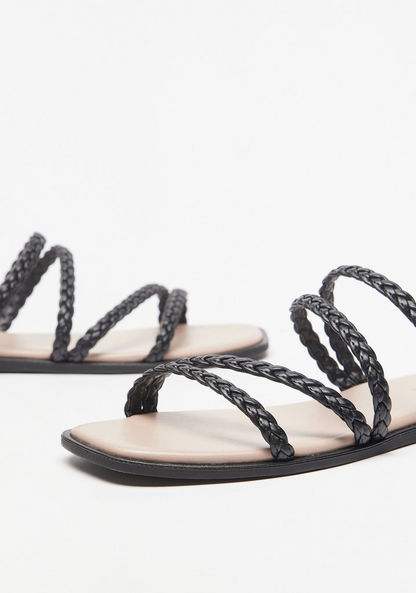 Celeste Women's Braided Slip-On Slide Sandals-Women%27s Flat Sandals-image-3
