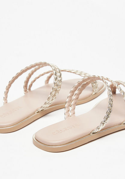 Celeste Women's Braided Slip-On Slide Sandals