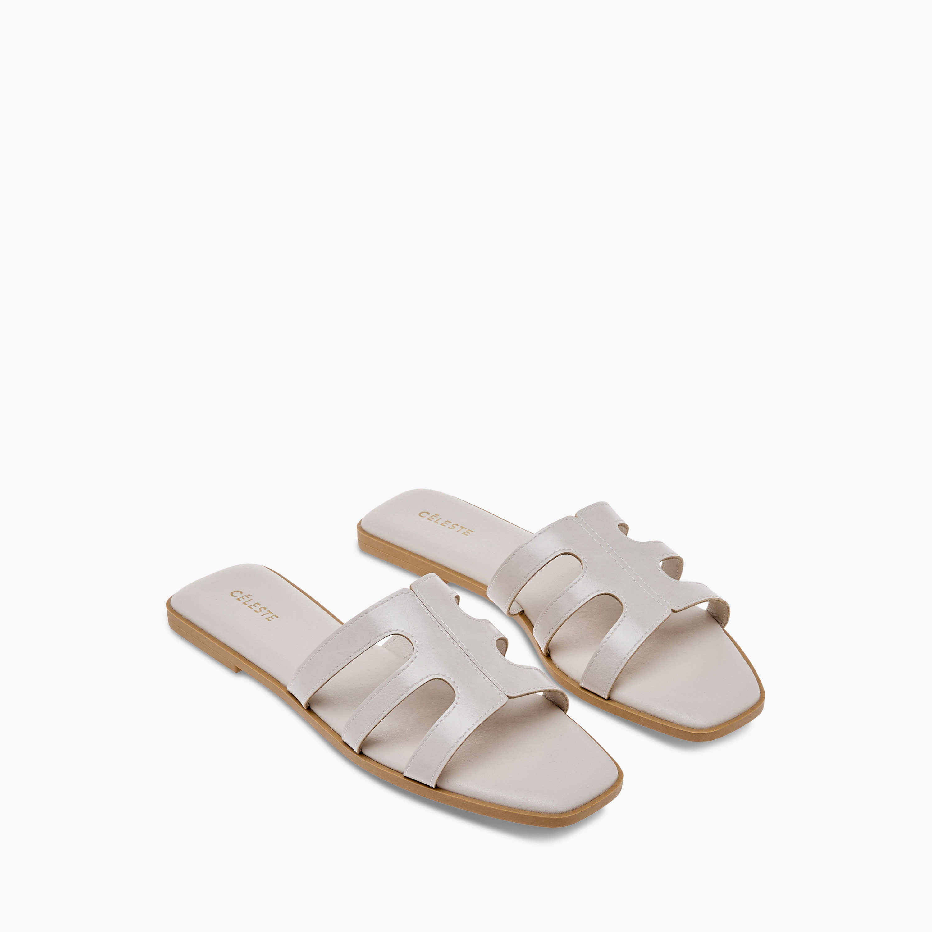 صندل مسطح سادة سهل الارتداء للنساء من سيليست-women-shoes-flats-sandals-image-1