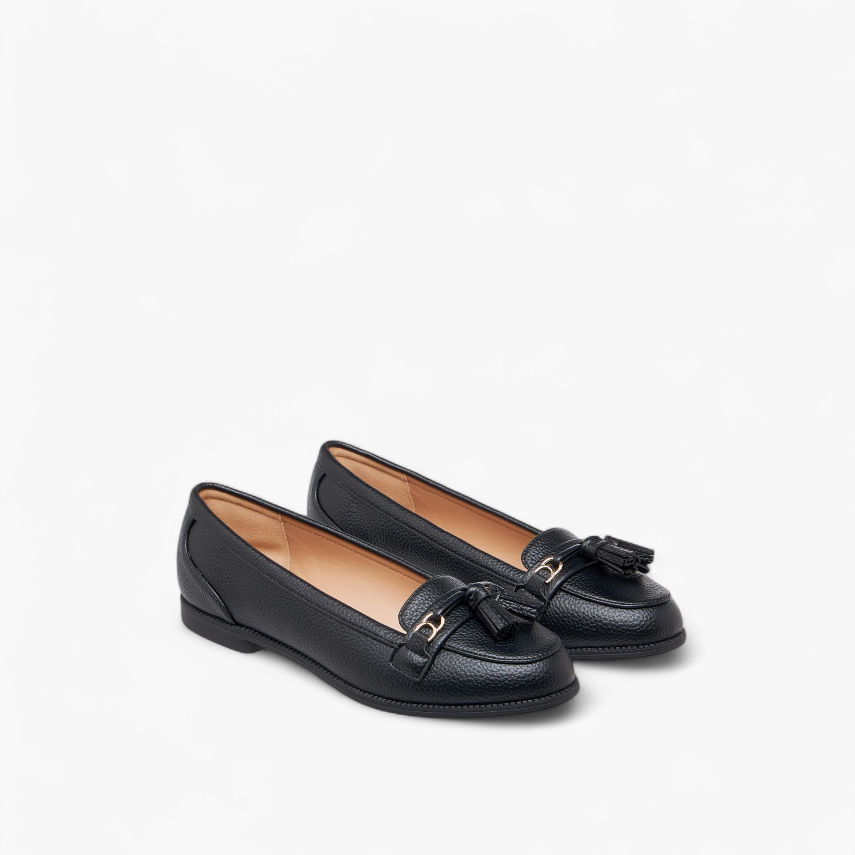 Paprika Textured Slip-On Loafers with Tassel Detail-women-shoes-loafersandmoccasins-image-1