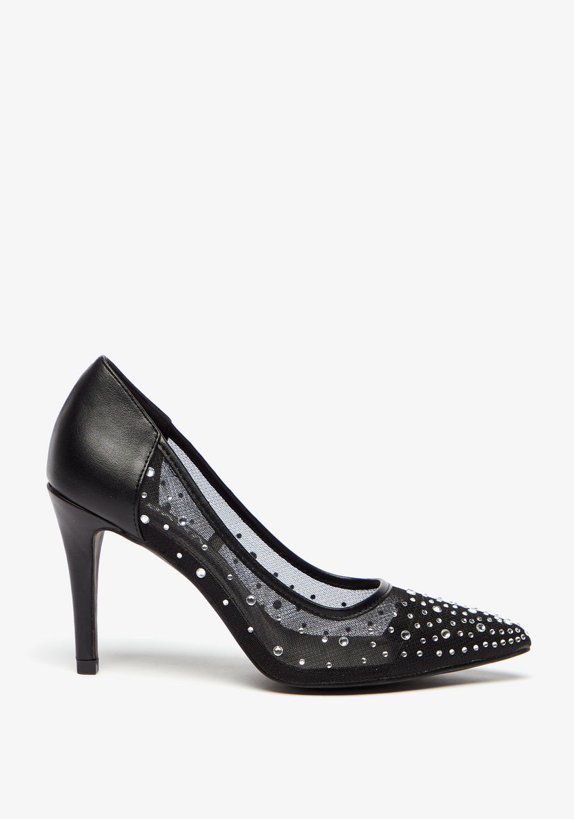 Haadana Embellished Pointed Toe Pumps with Stiletto Heels-Women%27s Heel Shoes-image-1