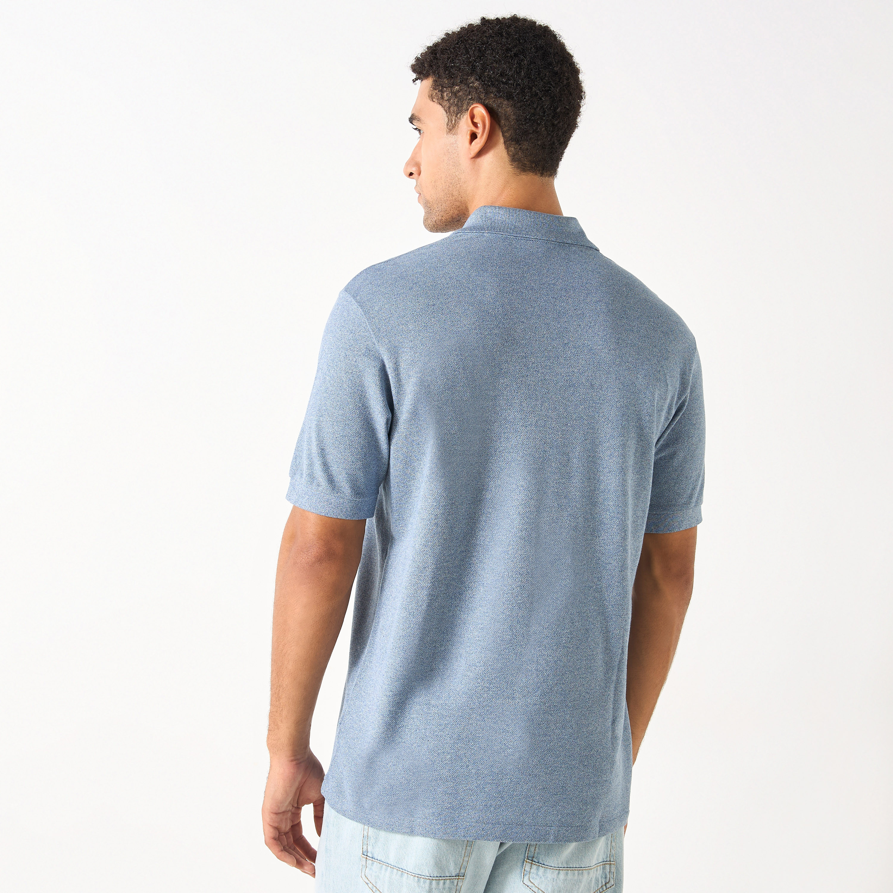 Lacoste Logo Applique Polo T-shirt with Short Sleeves-men-clothing-tshirtsandpolos-polos-image-5