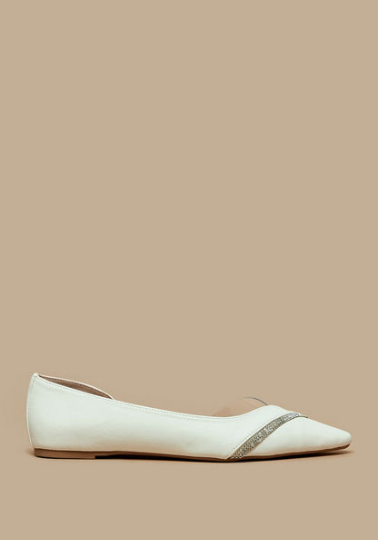 Celeste Women's Embellished Slip-On Pointed Toe Ballerina Shoes-Women%27s Ballerinas-image-0