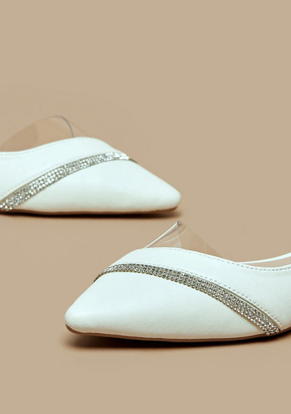 Celeste Women's Embellished Slip-On Pointed Toe Ballerina Shoes-Women%27s Ballerinas-image-2