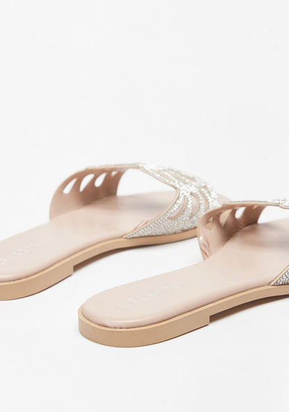 Celeste Women's Embellished Slip-On Flat Sandals-Women%27s Flat Sandals-image-2