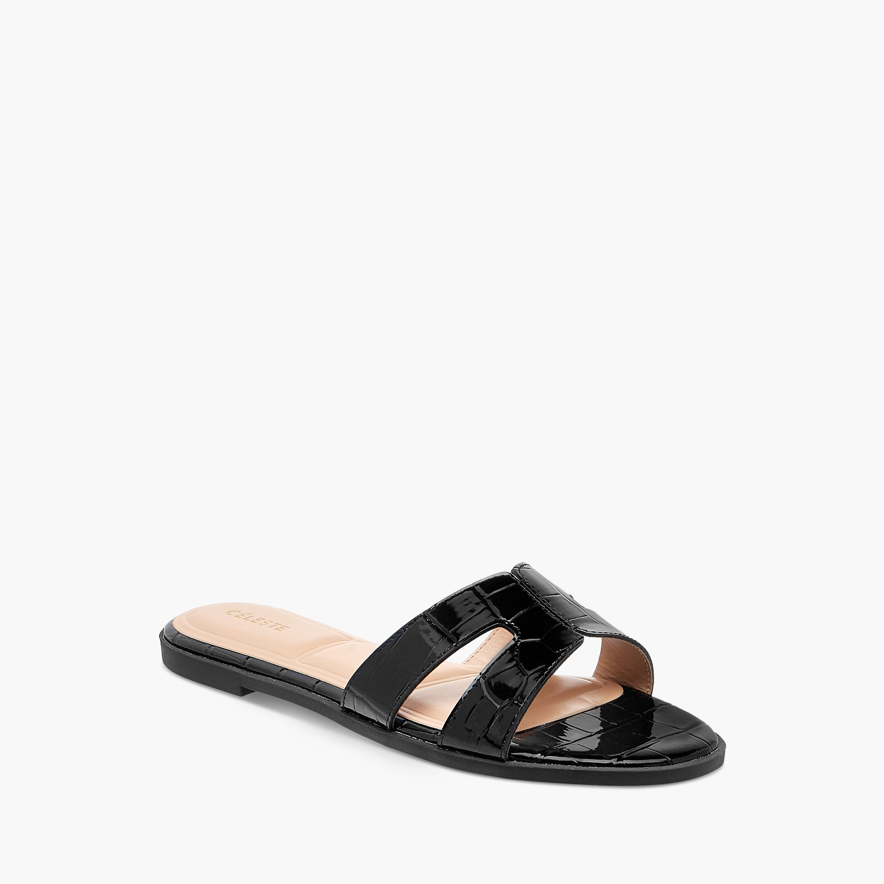 Celeste Women's Textured Slip-On Flat Sandals-women-shoes-flats-sandals-image-2