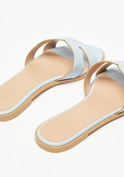 Celeste Women's Solid Slip-On Sandals-Women%27s Flat Sandals-image-2