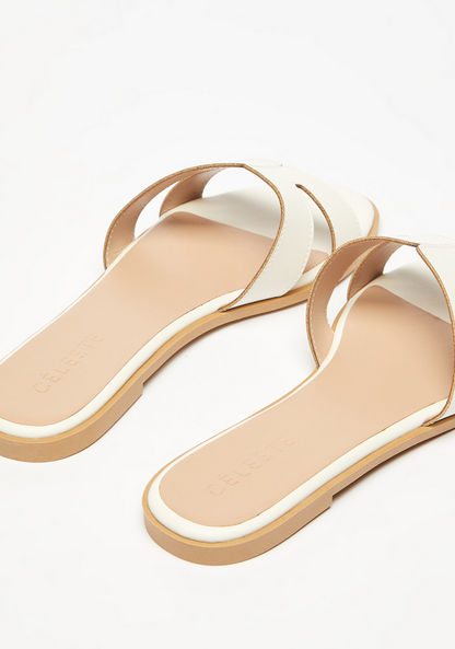 Celeste Women's Solid Slip-On Sandals-Women%27s Flat Sandals-image-2