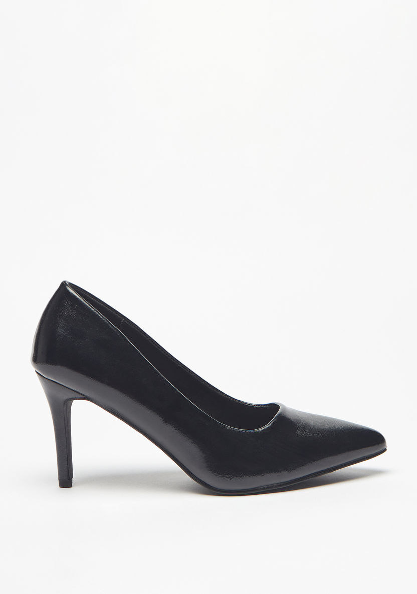 Haadana Solid Slip-On Pumps with Stiletto Heels-Women%27s Heel Shoes-image-0