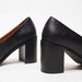 Celeste Women's Solid Court Shoe with Metal Accent and Block Heels-Women%27s Heel Shoes-thumbnailMobile-3