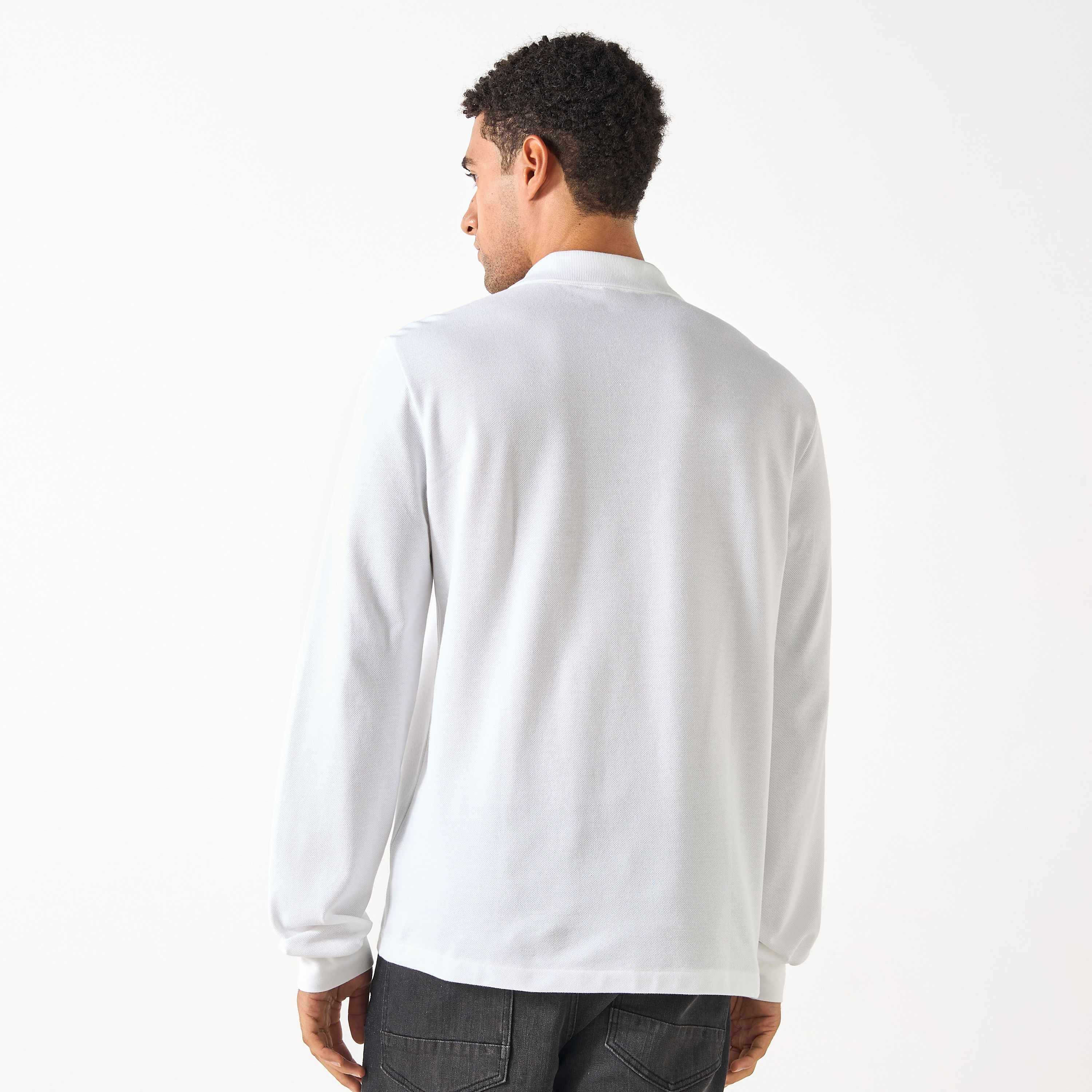 Lacoste Logo Applique Polo T-shirt with Long Sleeves-men-clothing-tshirtsandpolos-polos-image-5