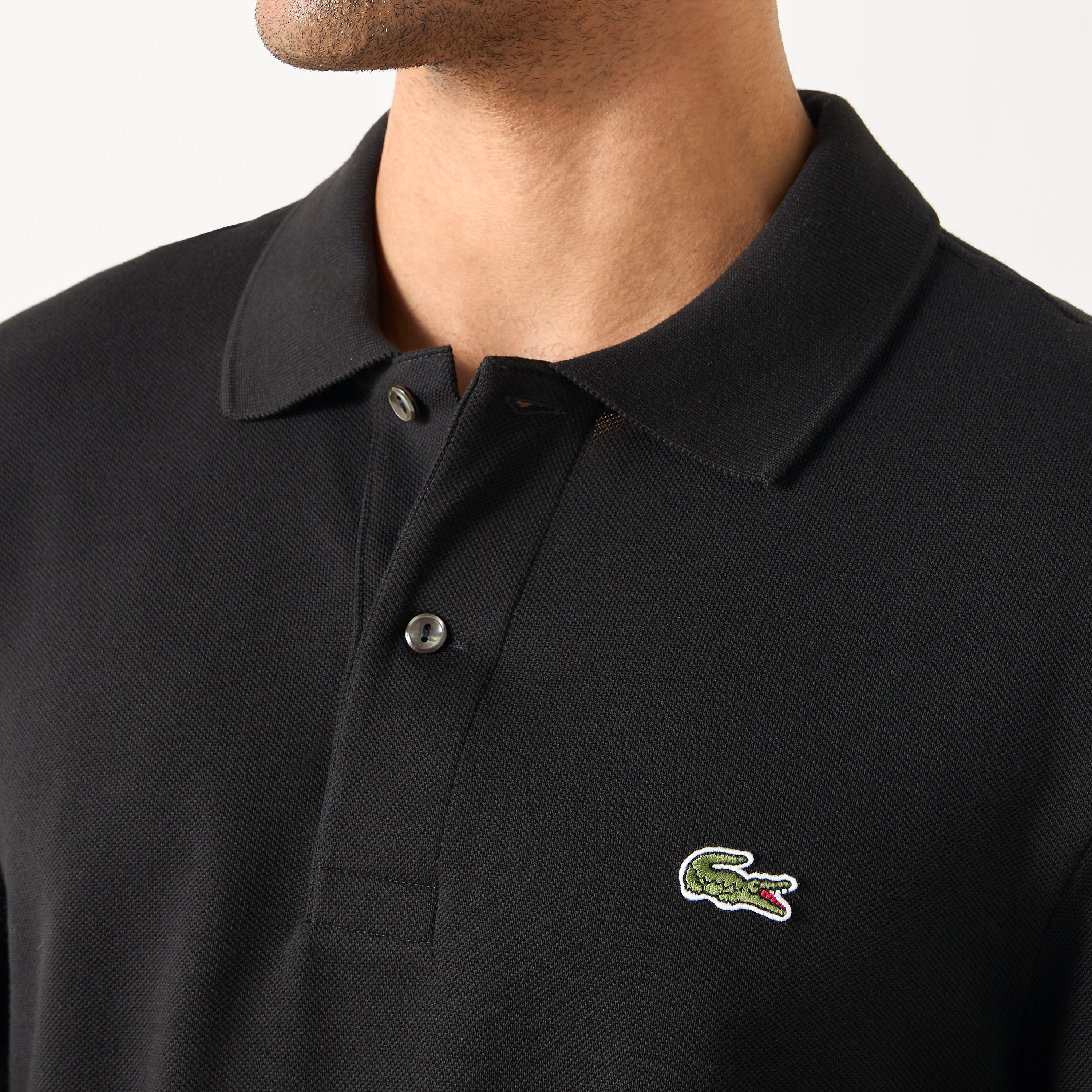 Lacoste Logo Applique Polo T-shirt with Long Sleeves-men-clothing-tshirtsandpolos-polos-image-3