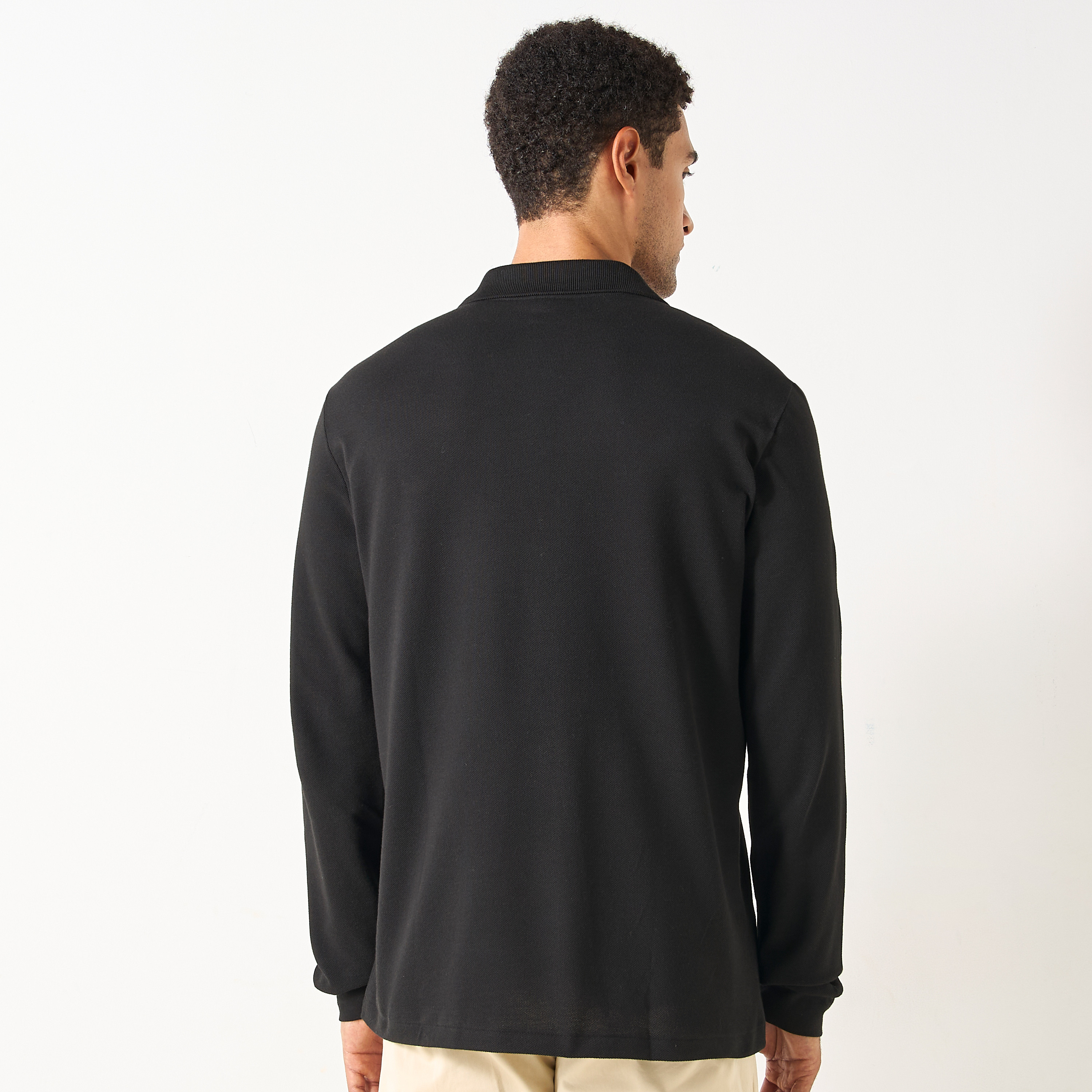 Lacoste Logo Applique Polo T-shirt with Long Sleeves-men-clothing-tshirtsandpolos-polos-image-5